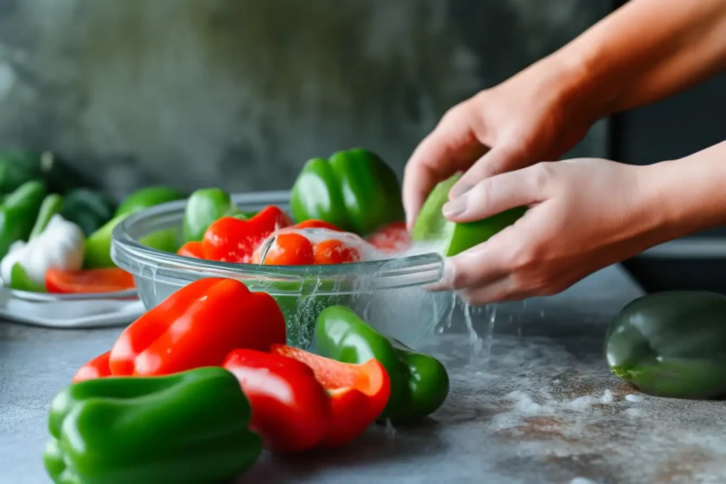 Prepare Peppers for Baking
