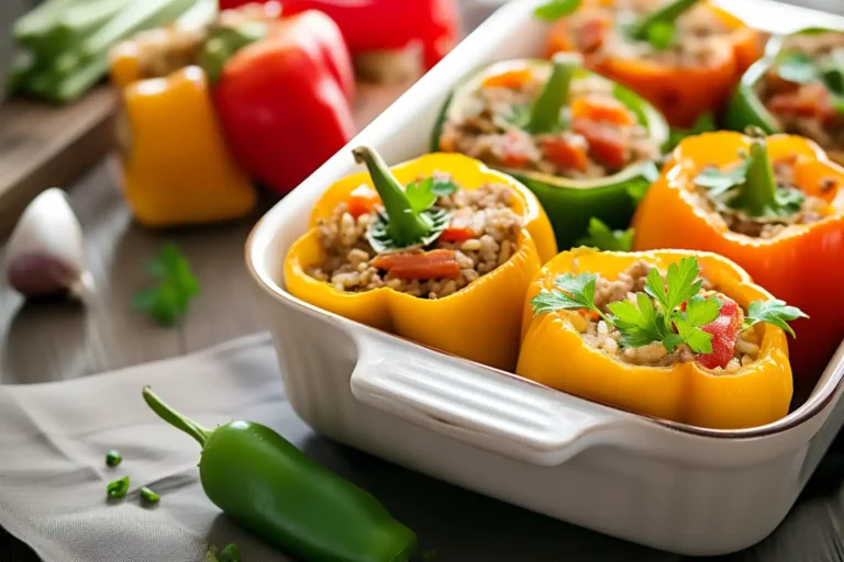 how long to bake stuffed peppers at 400