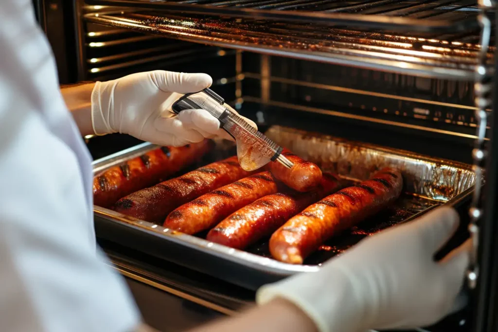 internal temperature of Italian sausages