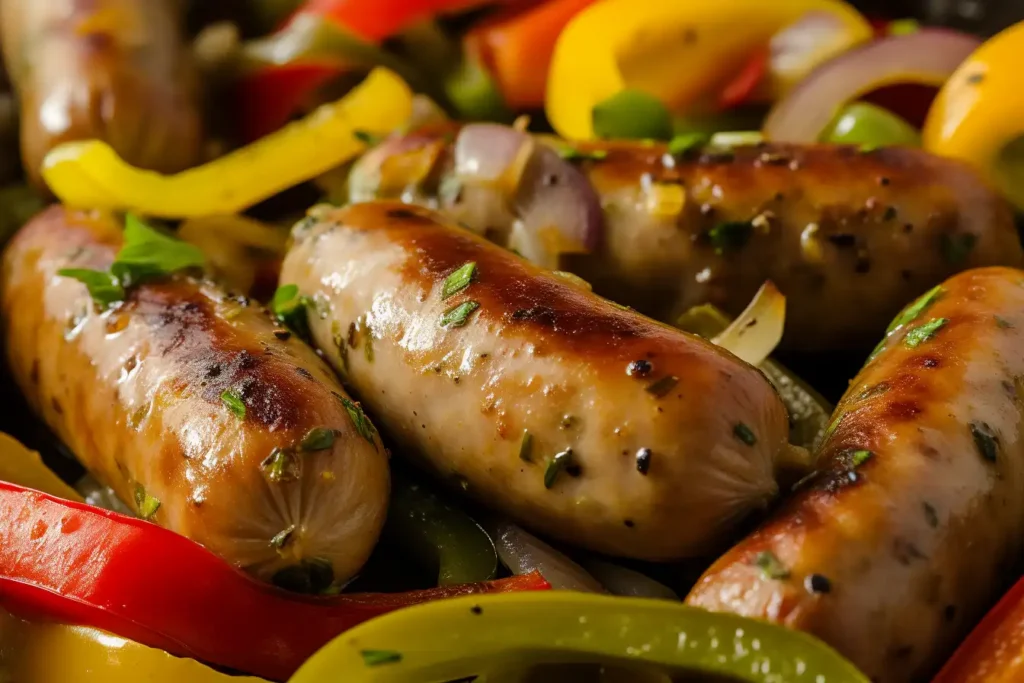 italian sausage and peppers dish